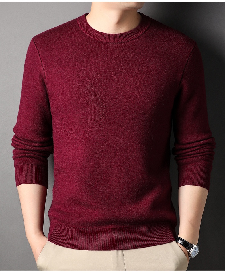 Men's Classic Crewneck Long Sleeve Knit Sweater
