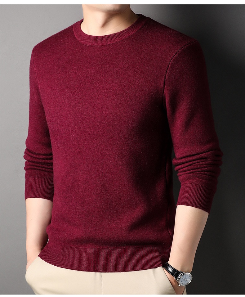 Men's Classic Crewneck Long Sleeve Knit Sweater