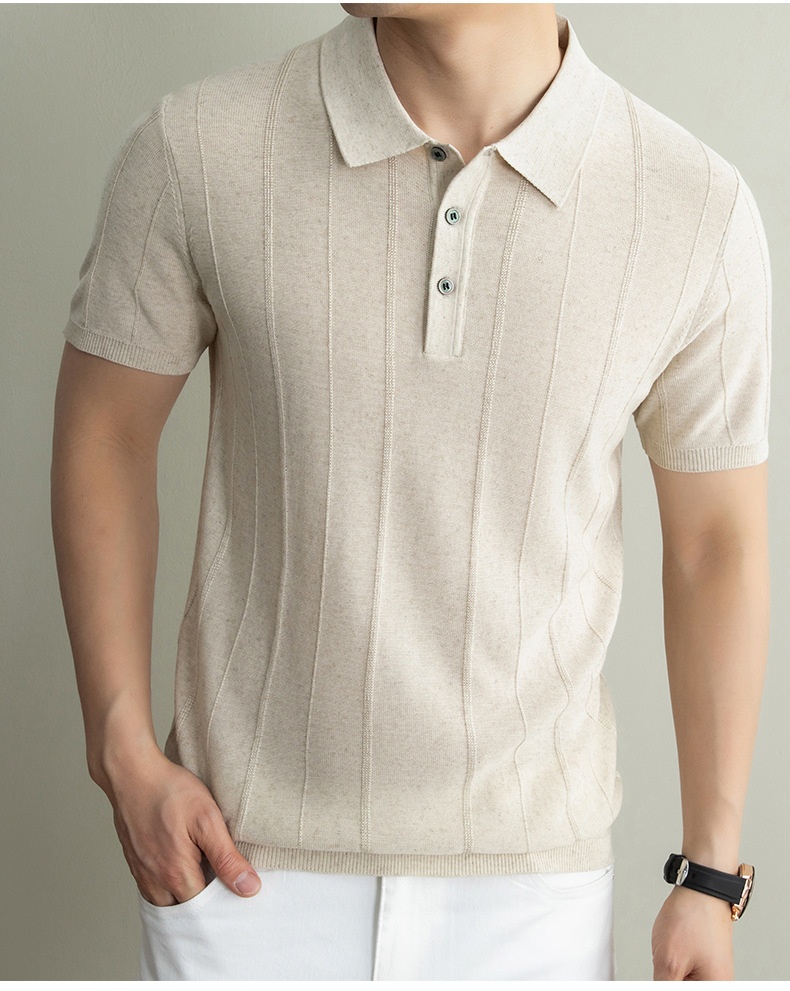 Men's Short Sleeve Knit Polo Shirt