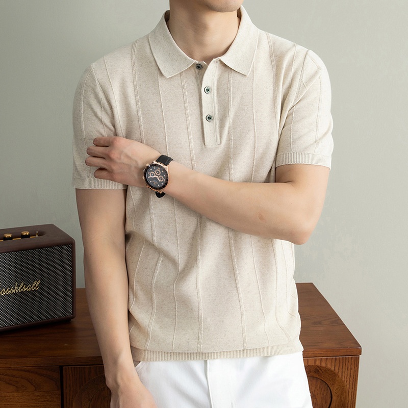 Men's Short Sleeve Knit Polo Shirt