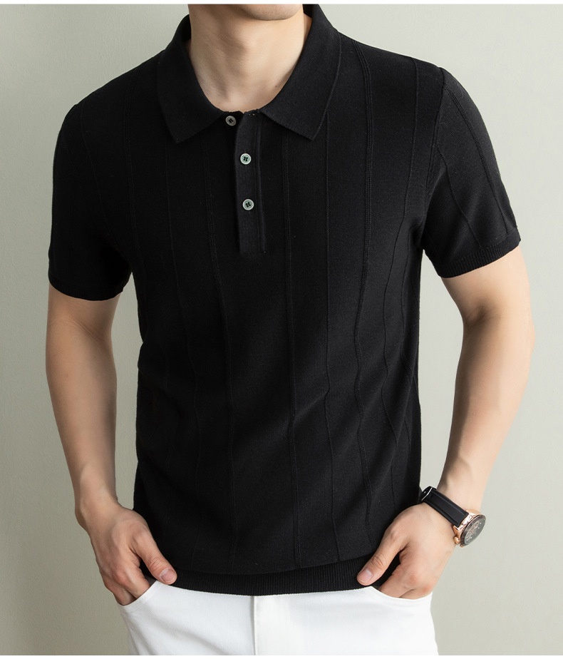Men's Short Sleeve Knit Polo Shirt