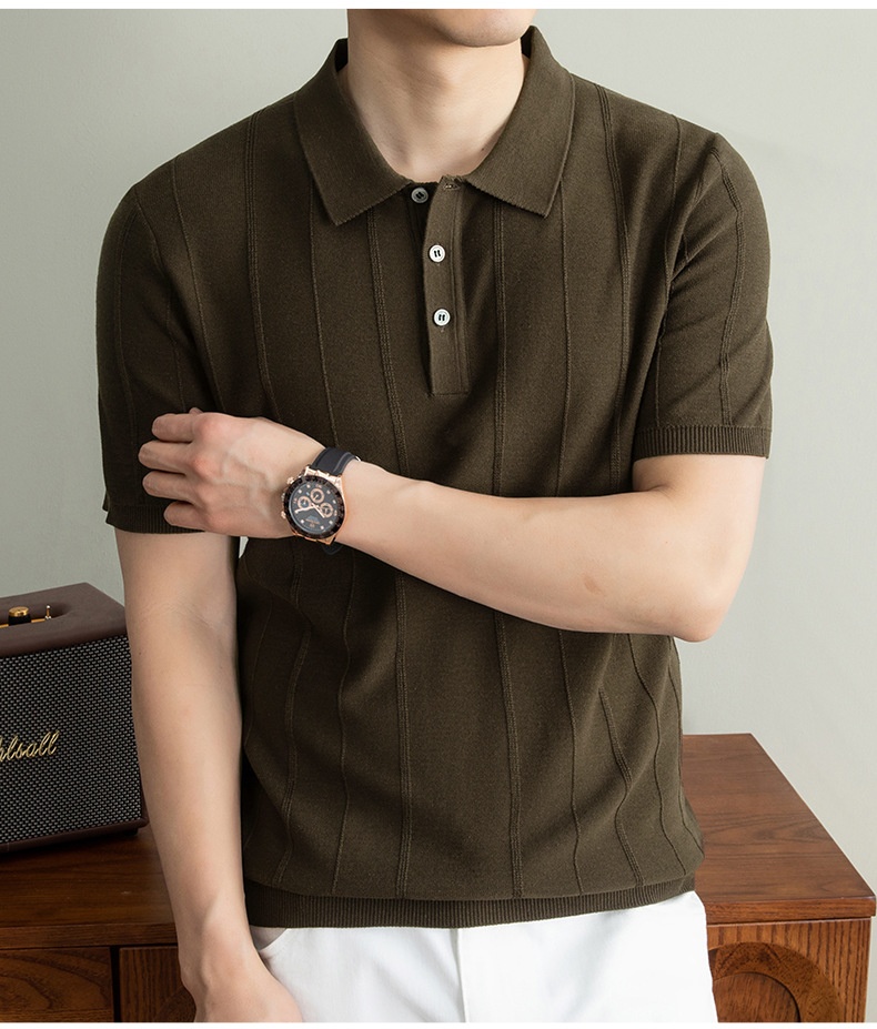 Men's Short Sleeve Knit Polo Shirt