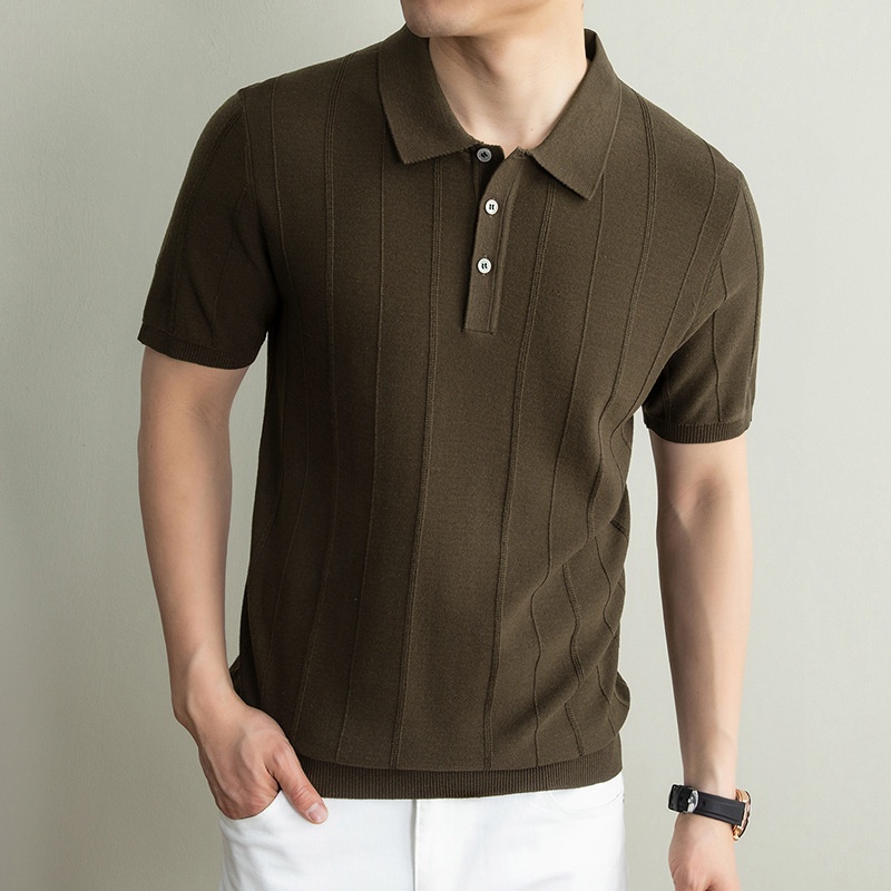 Men's Short Sleeve Knit Polo Shirt