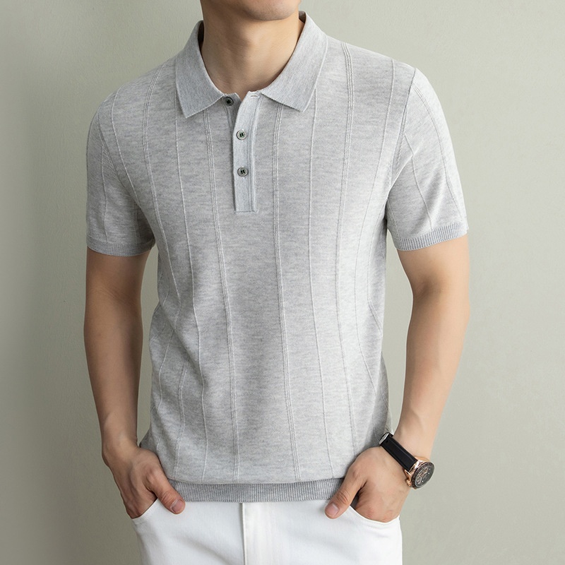 Men's Short Sleeve Knit Polo Shirt