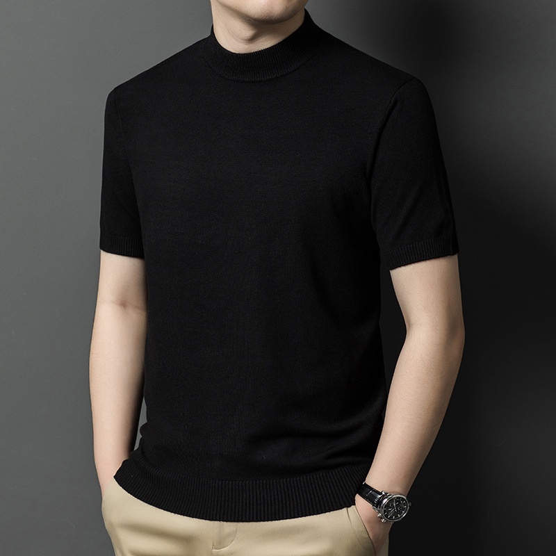 Men's Mock Neck Knit Sweater