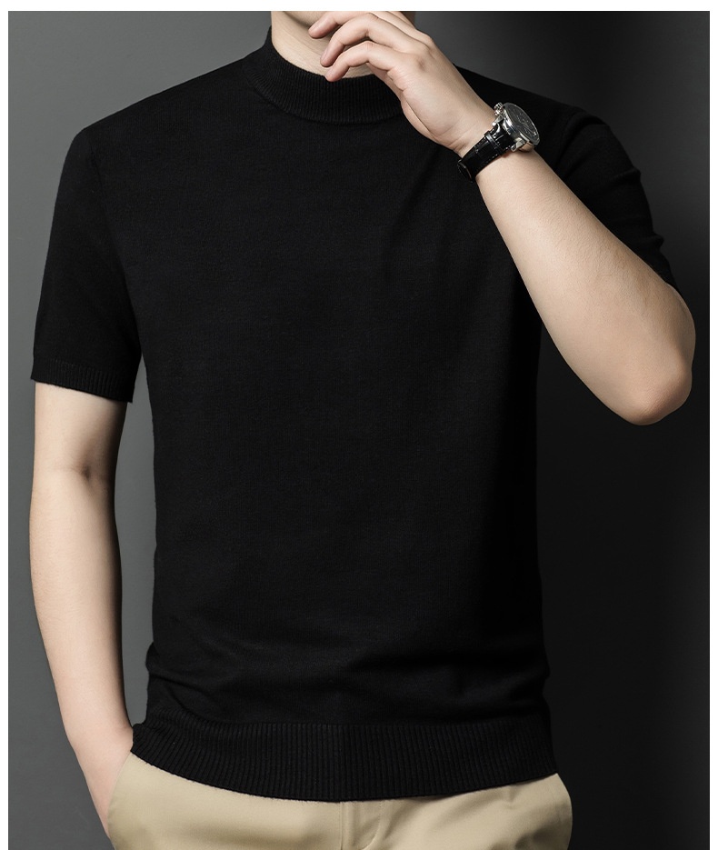 Men's Mock Neck Knit Sweater