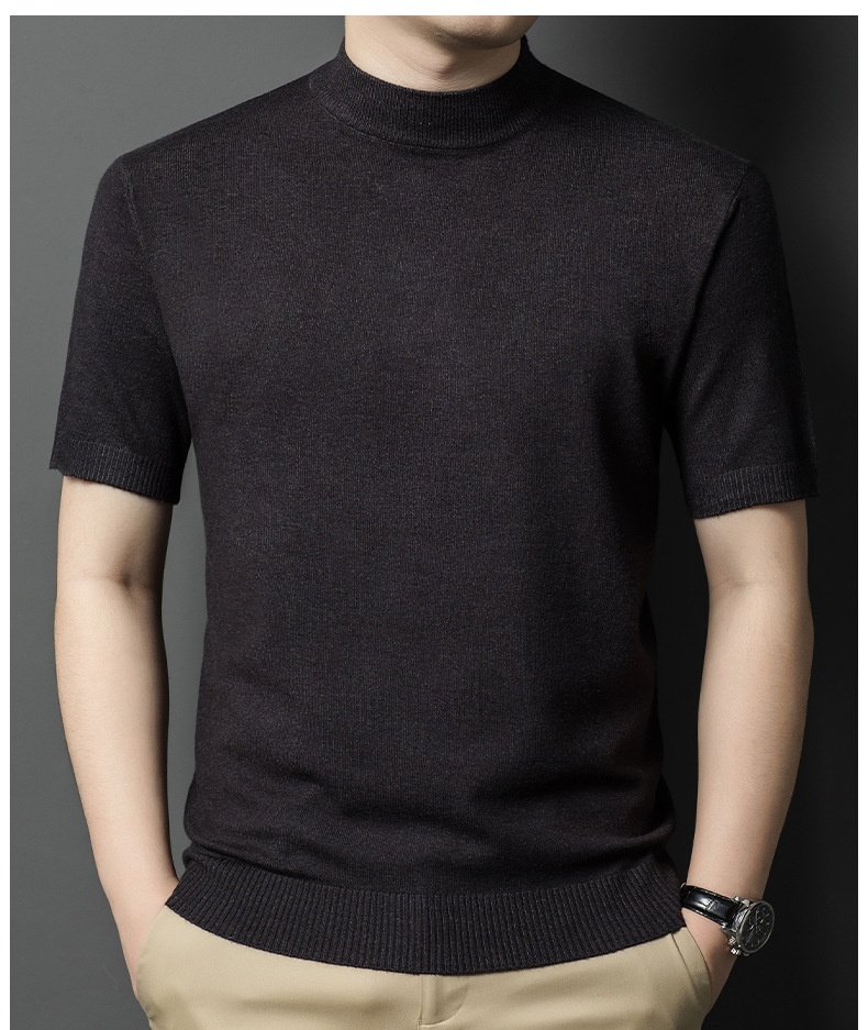 Men's Mock Neck Knit Sweater