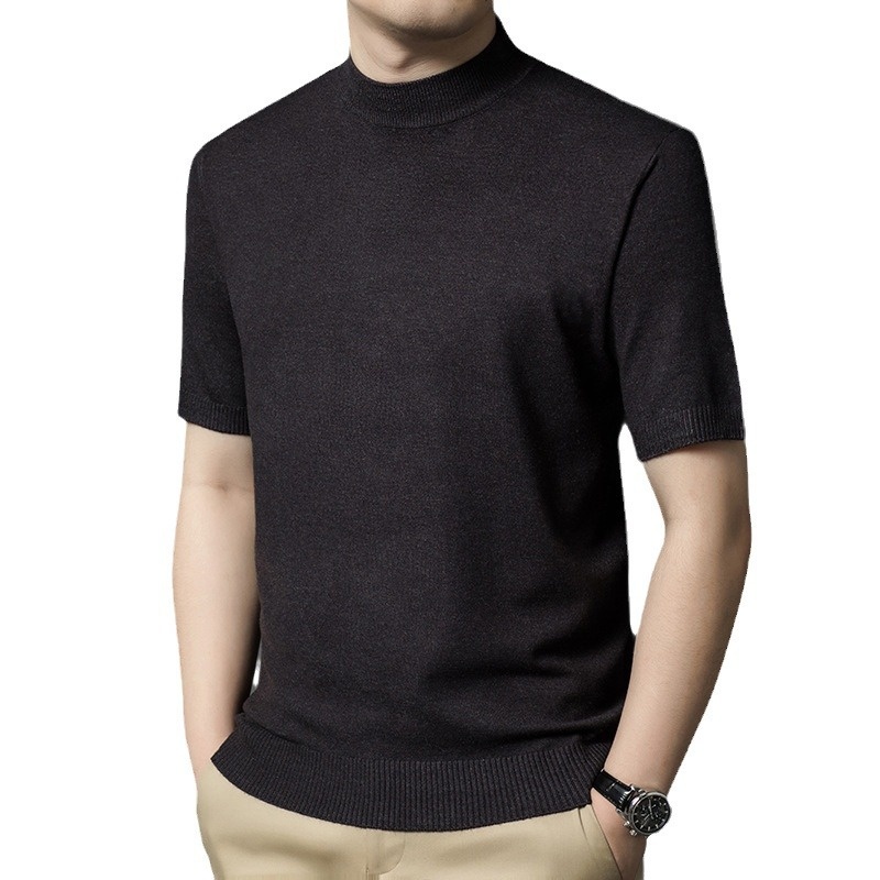 Men's Mock Neck Knit Sweater