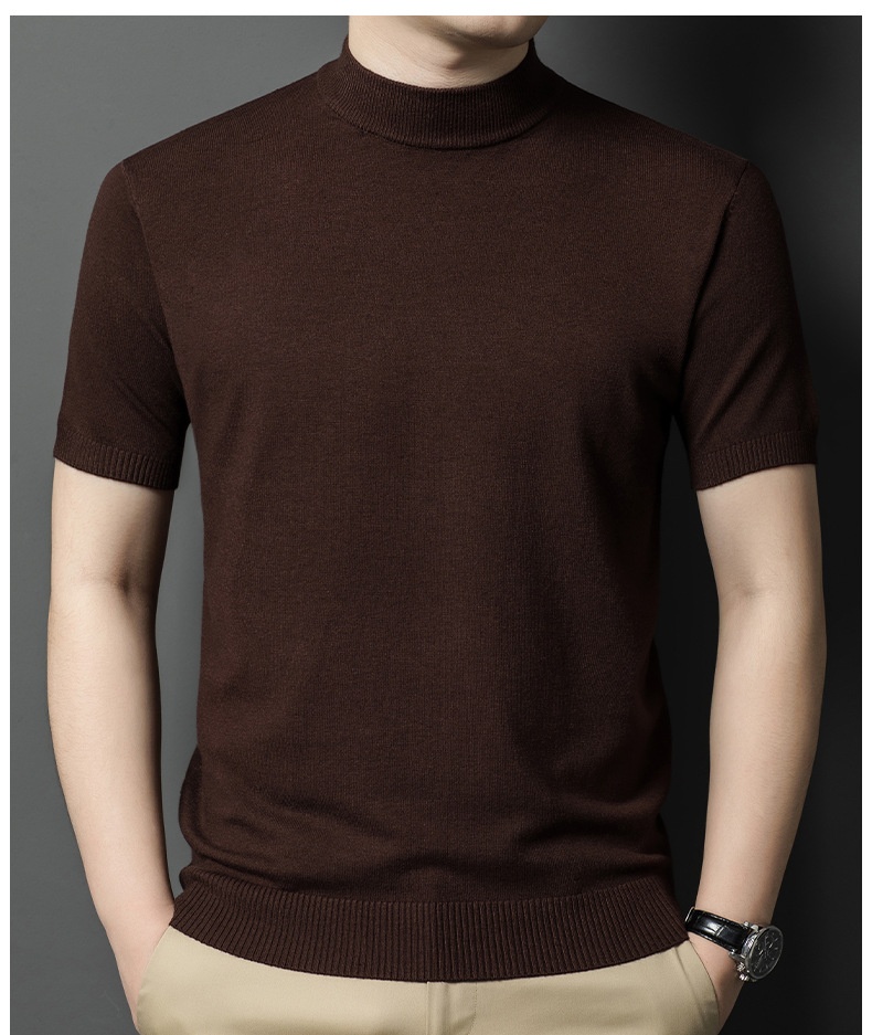 Men's Mock Neck Knit Sweater