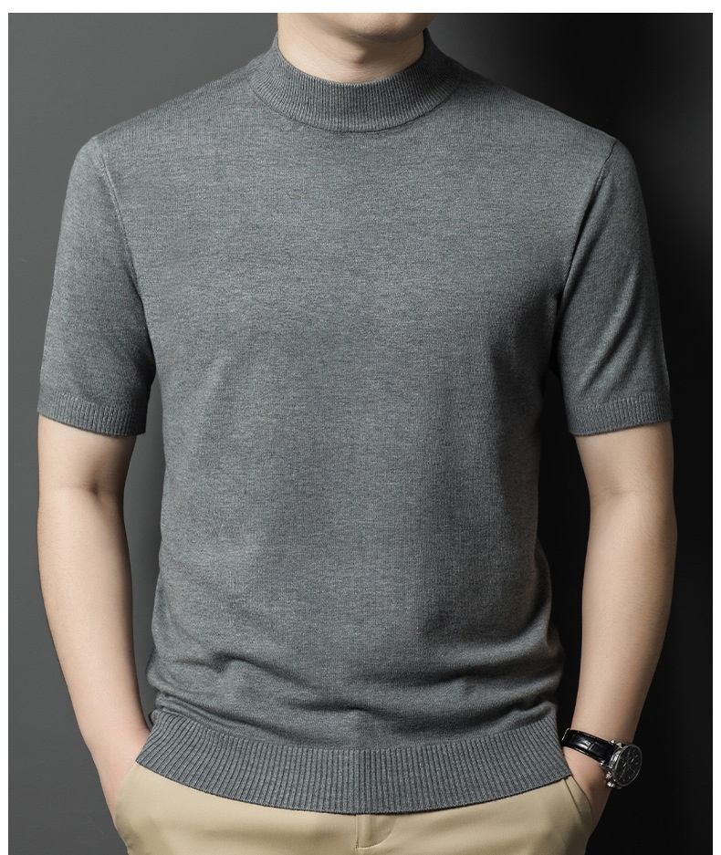 Men's Mock Neck Knit Sweater