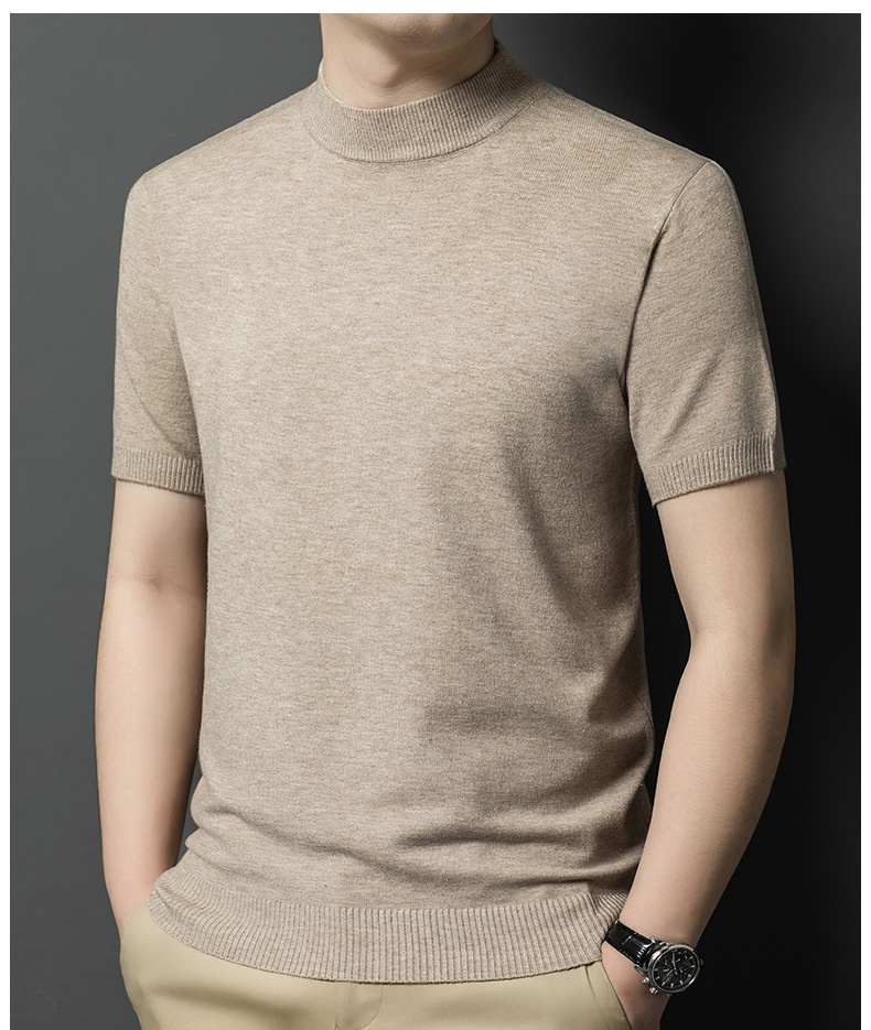 Men's Mock Neck Knit Sweater
