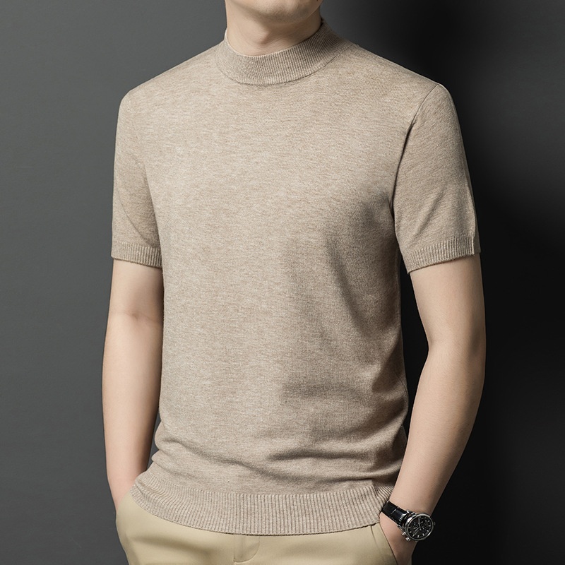 Men's Mock Neck Knit Sweater