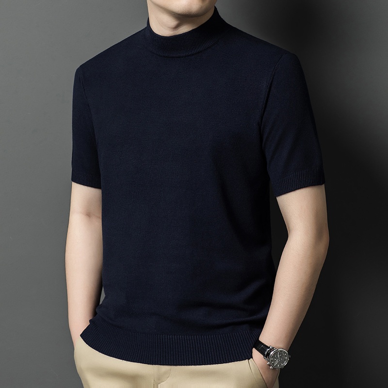 Men's Mock Neck Knit Sweater