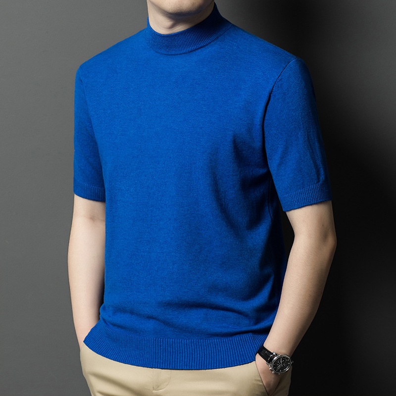 Men's Mock Neck Knit Sweater