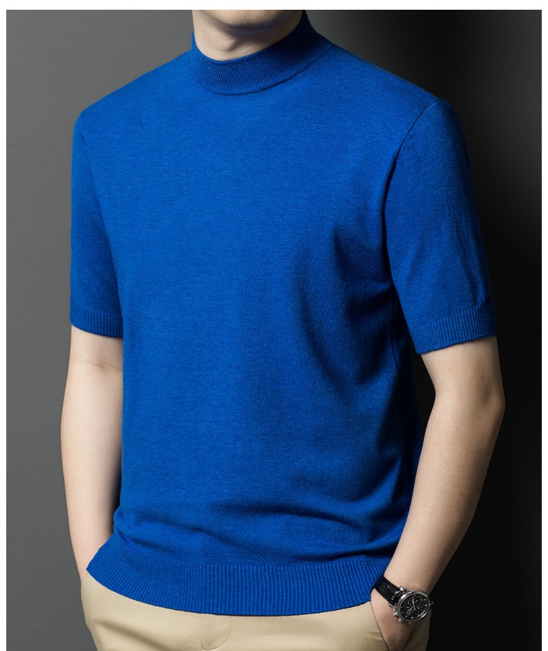 Men's Mock Neck Knit Sweater