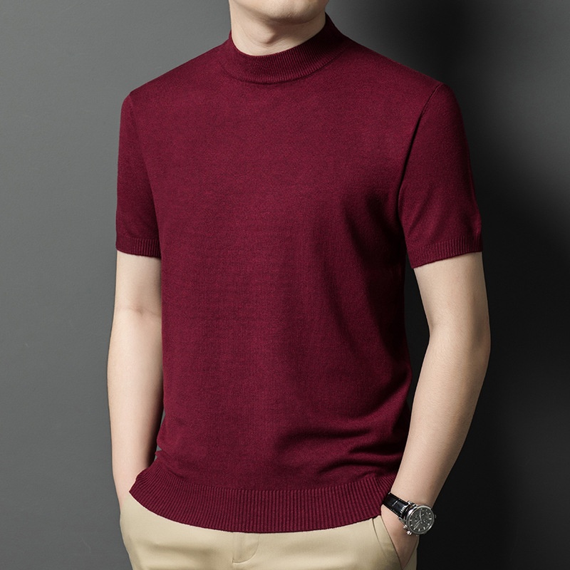 Men's Mock Neck Knit Sweater