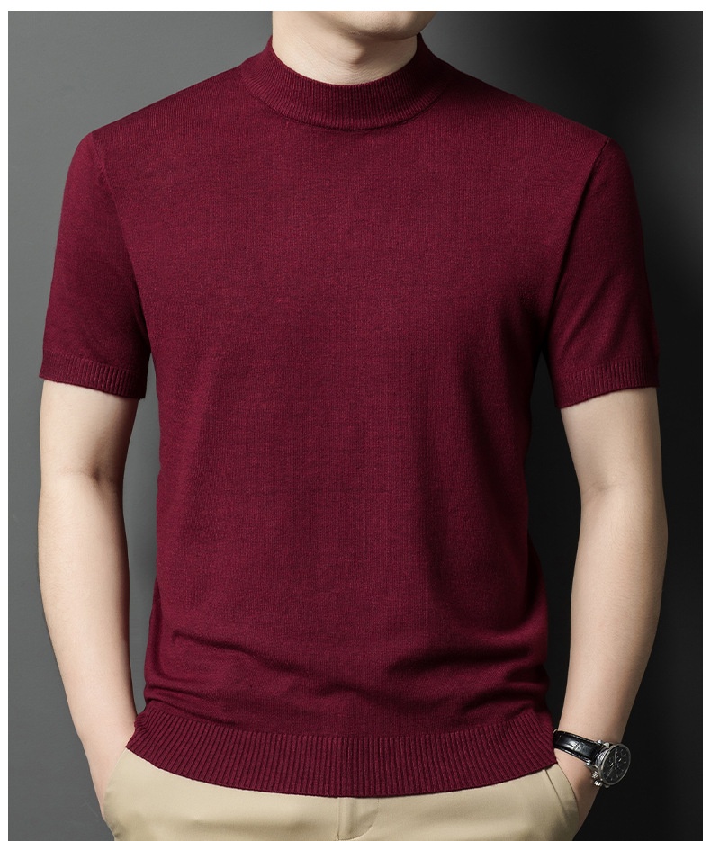 Men's Mock Neck Knit Sweater