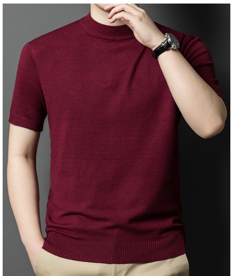 Men's Mock Neck Knit Sweater
