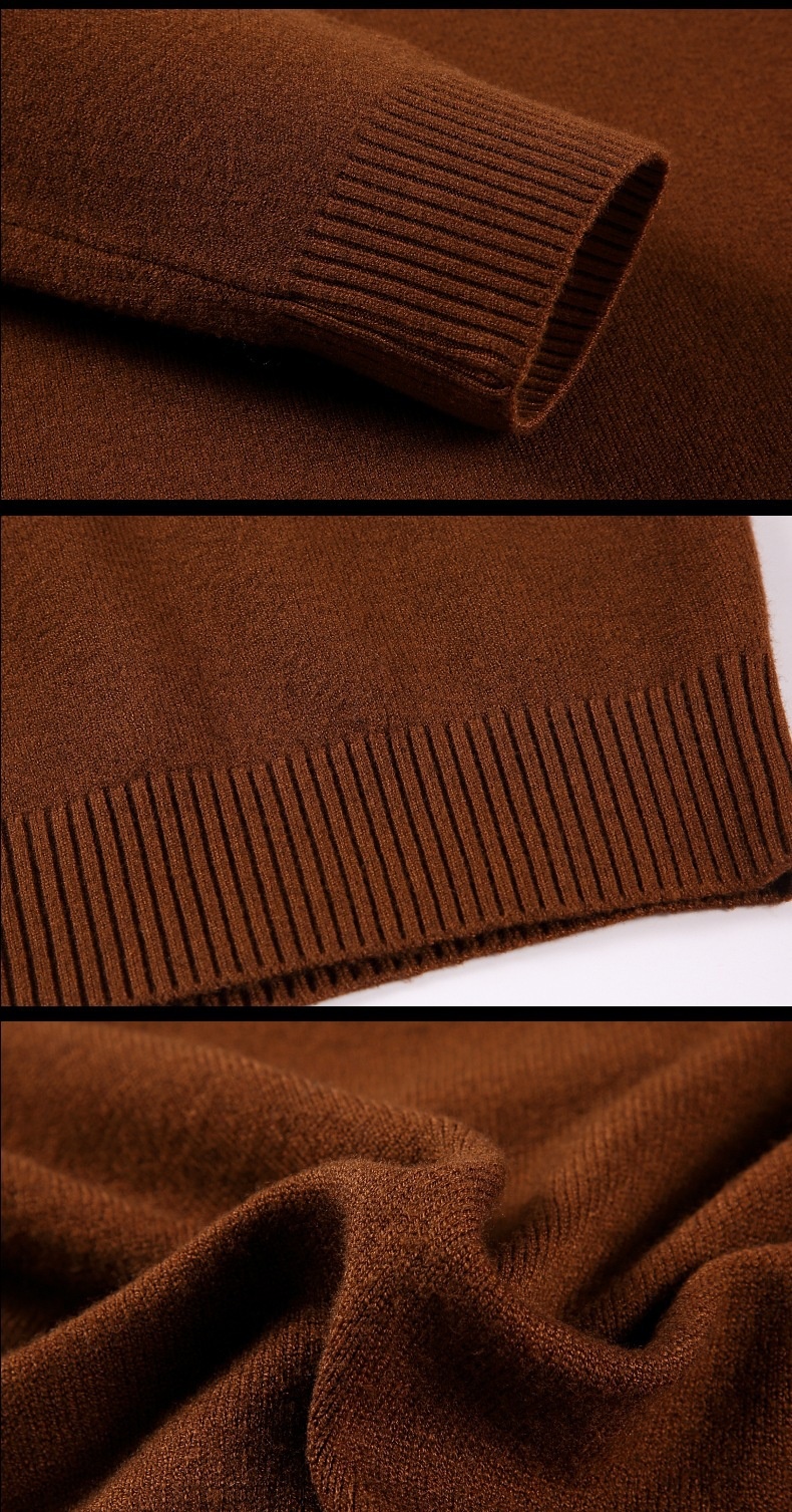 Men's Classic Ribbed Turtleneck Knit Pullover Sweater
