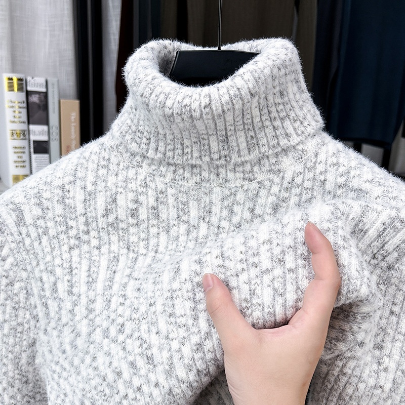 Ribbed Knit Turtleneck Long Sleeve Pullover Sweater