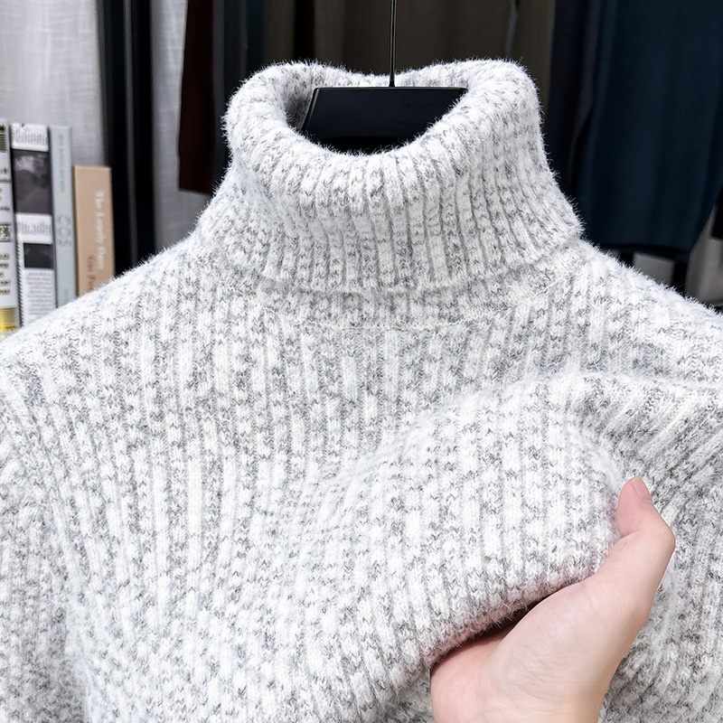 Ribbed Knit Turtleneck Long Sleeve Pullover Sweater