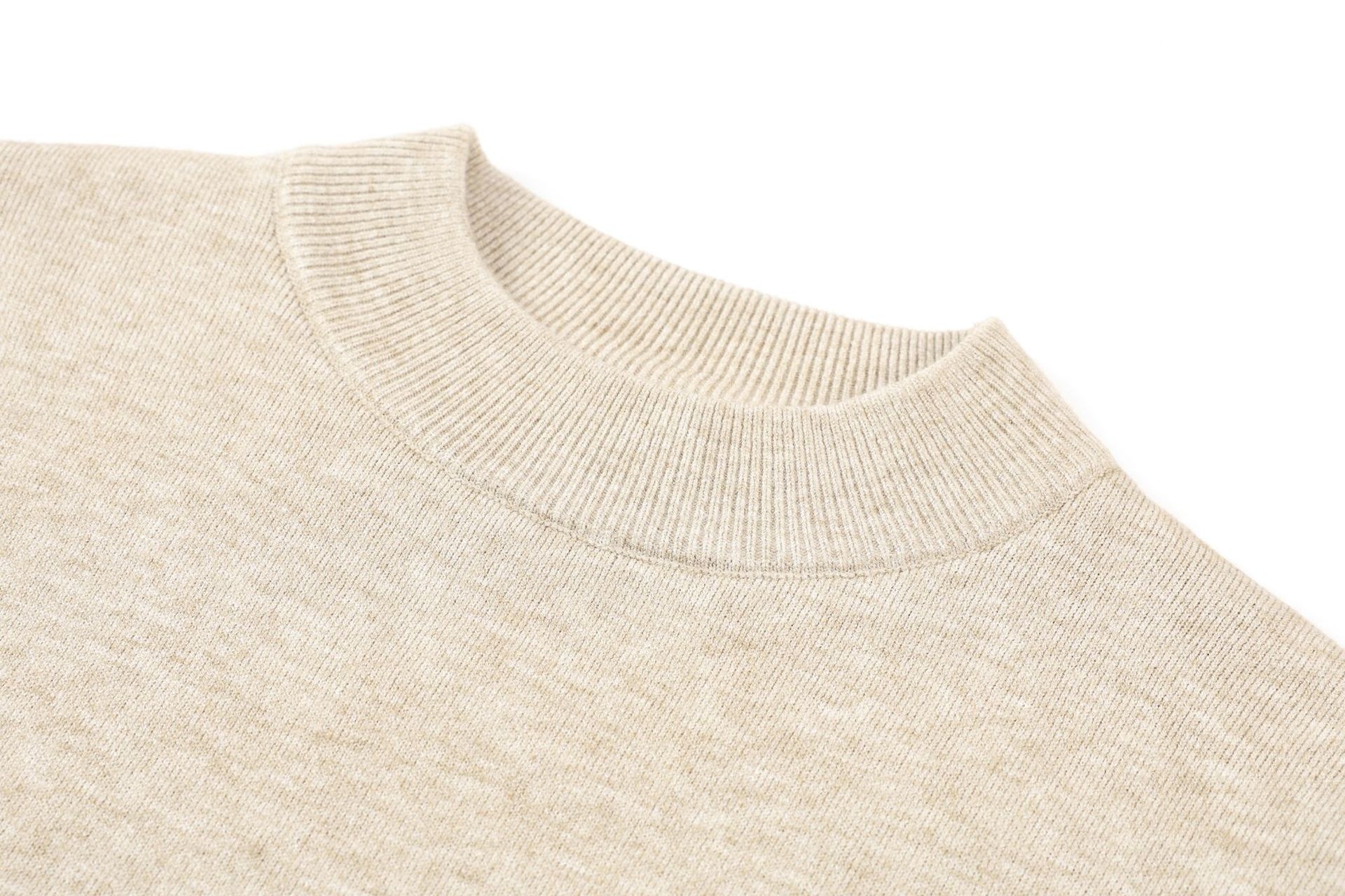 Men's Mock Neck Long Sleeve Knit Sweater