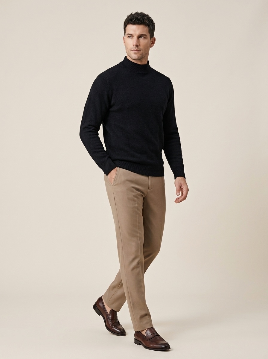 Men's Mock Neck Sweater