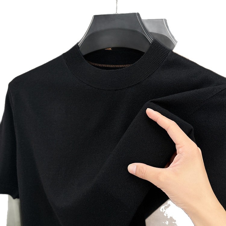 Men's Fine Knit Short-Sleeve Crewneck T-Shirt