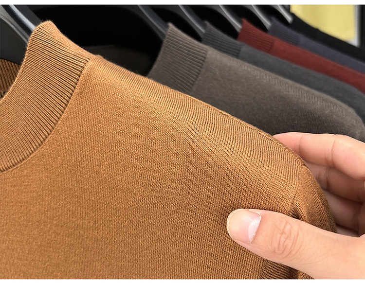 Men's Fine Knit Short-Sleeve Crewneck T-Shirt