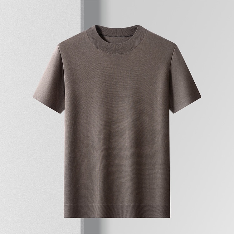 Men's Fine Knit Short-Sleeve Crewneck T-Shirt