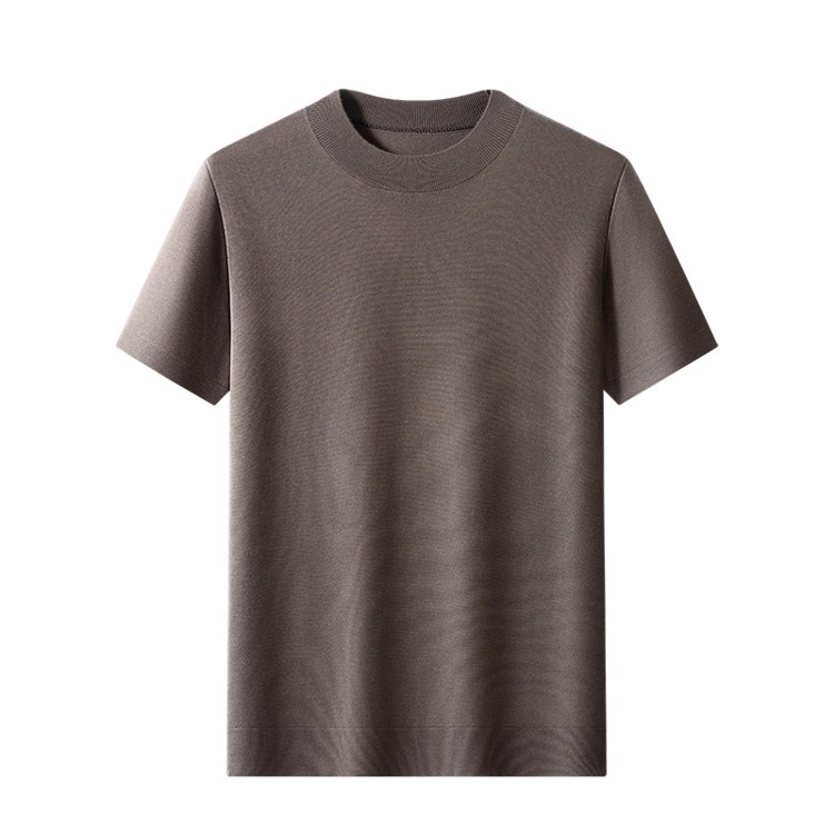 Men's Fine Knit Short-Sleeve Crewneck T-Shirt