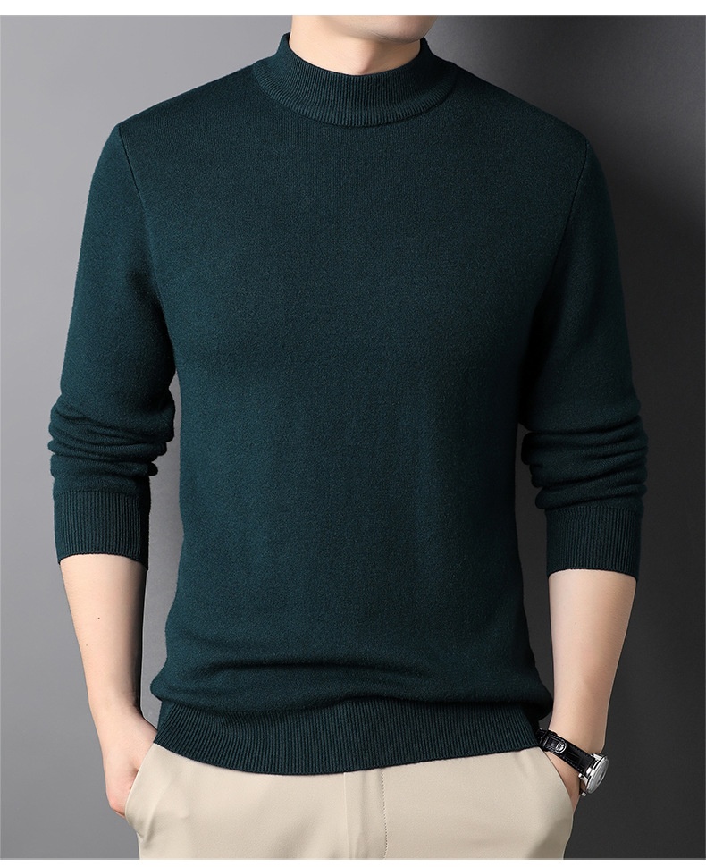Men's Ribbed Mock Neck Knit Sweater