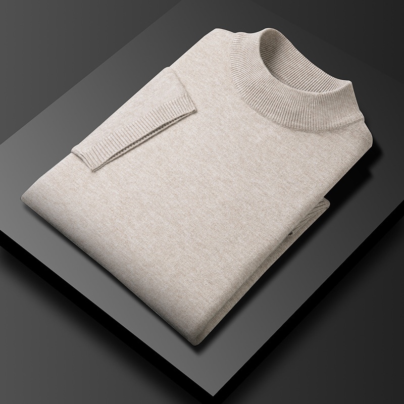 Men's Mock Neck Short Knit Sweater