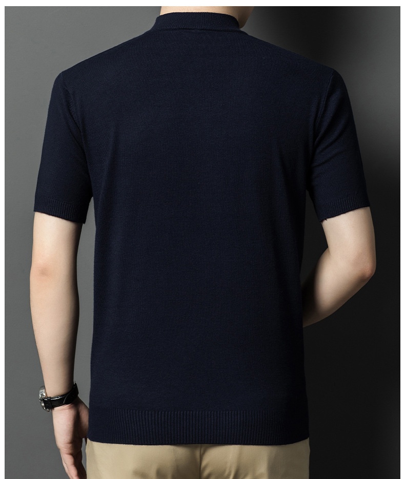 Men's Mock Neck Short Knit Sweater