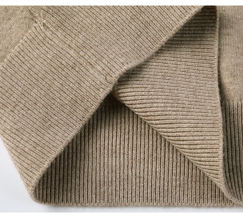 Men's V-Neck Knit Sweater Long Sleeve Pullover