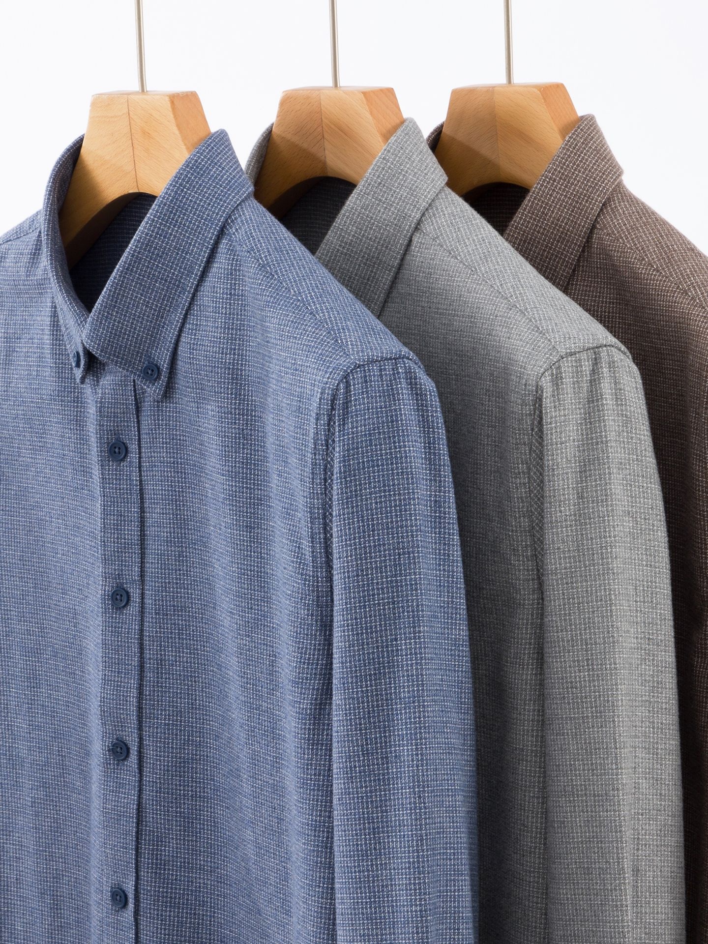 Men's Long-Sleeve Button-Down Flannel Shirt