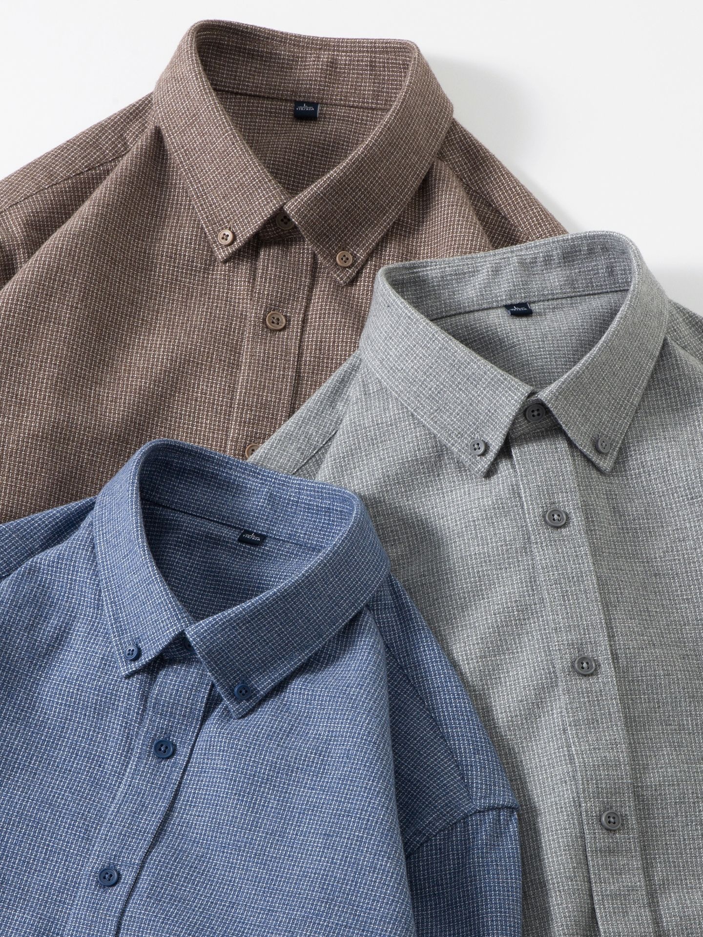 Men's Long-Sleeve Button-Down Flannel Shirt