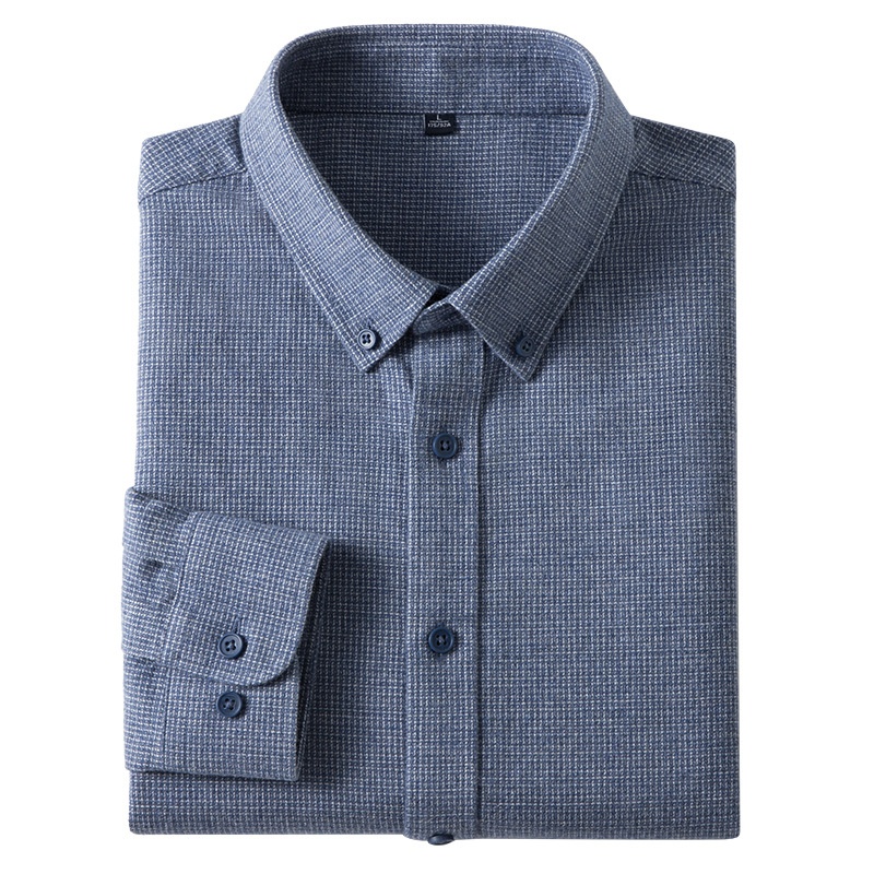 Men's Long-Sleeve Button-Down Flannel Shirt