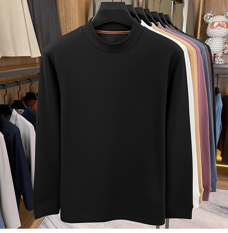 Men's Mock Neck Long Sleeve Thermal Knit Sweater