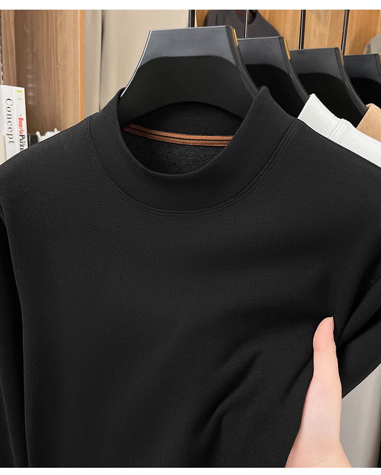 Men's Mock Neck Long Sleeve Thermal Knit Sweater