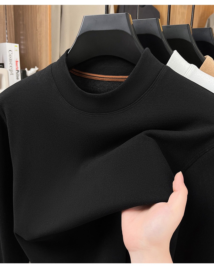 Men's Mock Neck Long Sleeve Thermal Knit Sweater