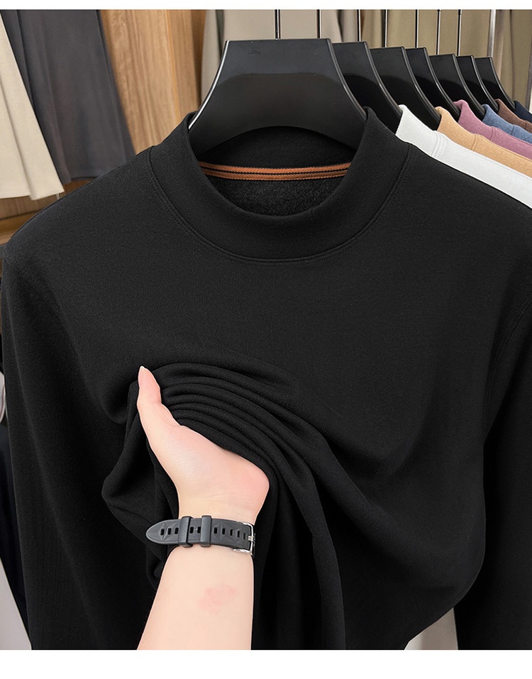 Men's Mock Neck Long Sleeve Thermal Knit Sweater
