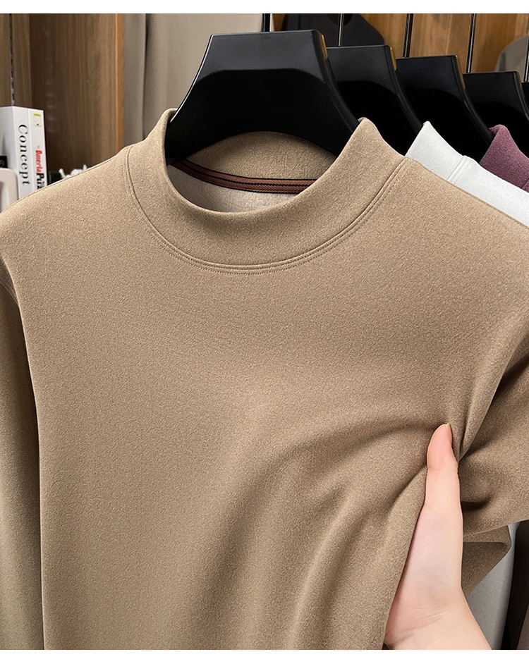 Men's Mock Neck Long Sleeve Thermal Knit Sweater