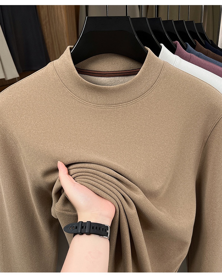 Men's Mock Neck Long Sleeve Thermal Knit Sweater