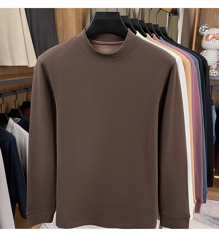 Men's Mock Neck Long Sleeve Thermal Knit Sweater