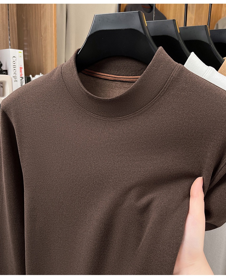 Men's Mock Neck Long Sleeve Thermal Knit Sweater