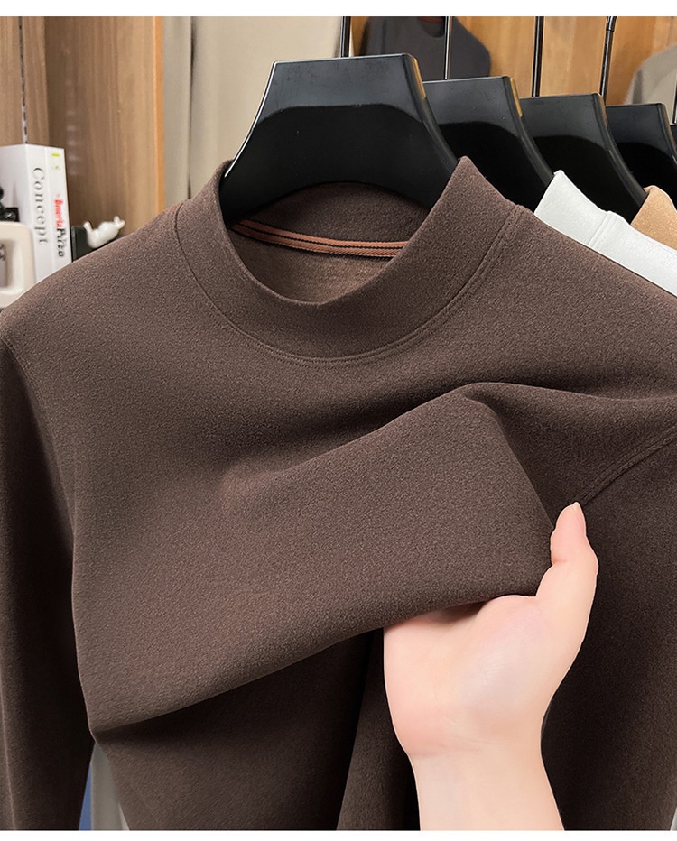 Men's Mock Neck Long Sleeve Thermal Knit Sweater