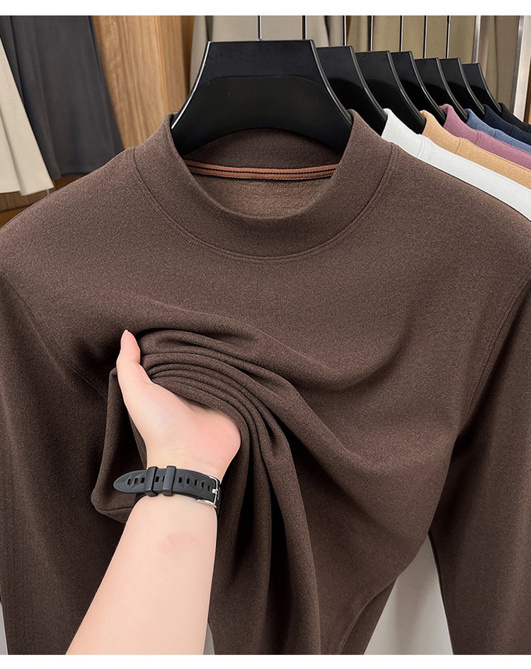 Men's Mock Neck Long Sleeve Thermal Knit Sweater
