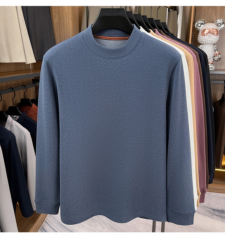 Men's Mock Neck Long Sleeve Thermal Knit Sweater