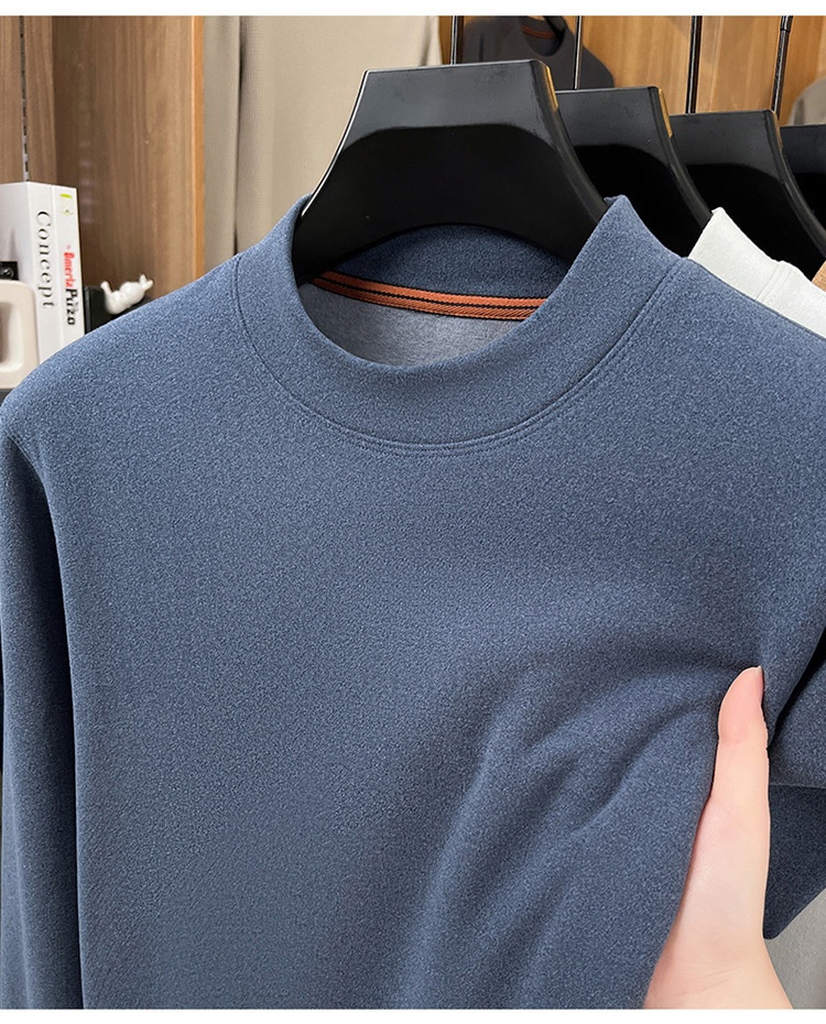Men's Mock Neck Long Sleeve Thermal Knit Sweater